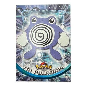 Poliwhirl Pokemon Card Topps #61 TV Animation Edition Series Green Logo